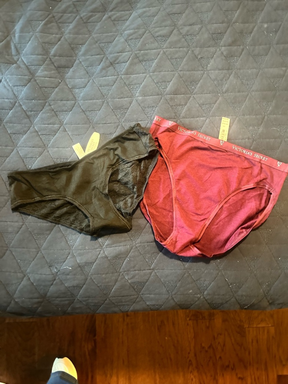 Victoria's Secret Maroon and Black Underwear - 2 pair - size Small - NWT